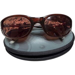 Costa Del Mar Stringer ST-10 Sunglasses Brown Frame Polarized w Case